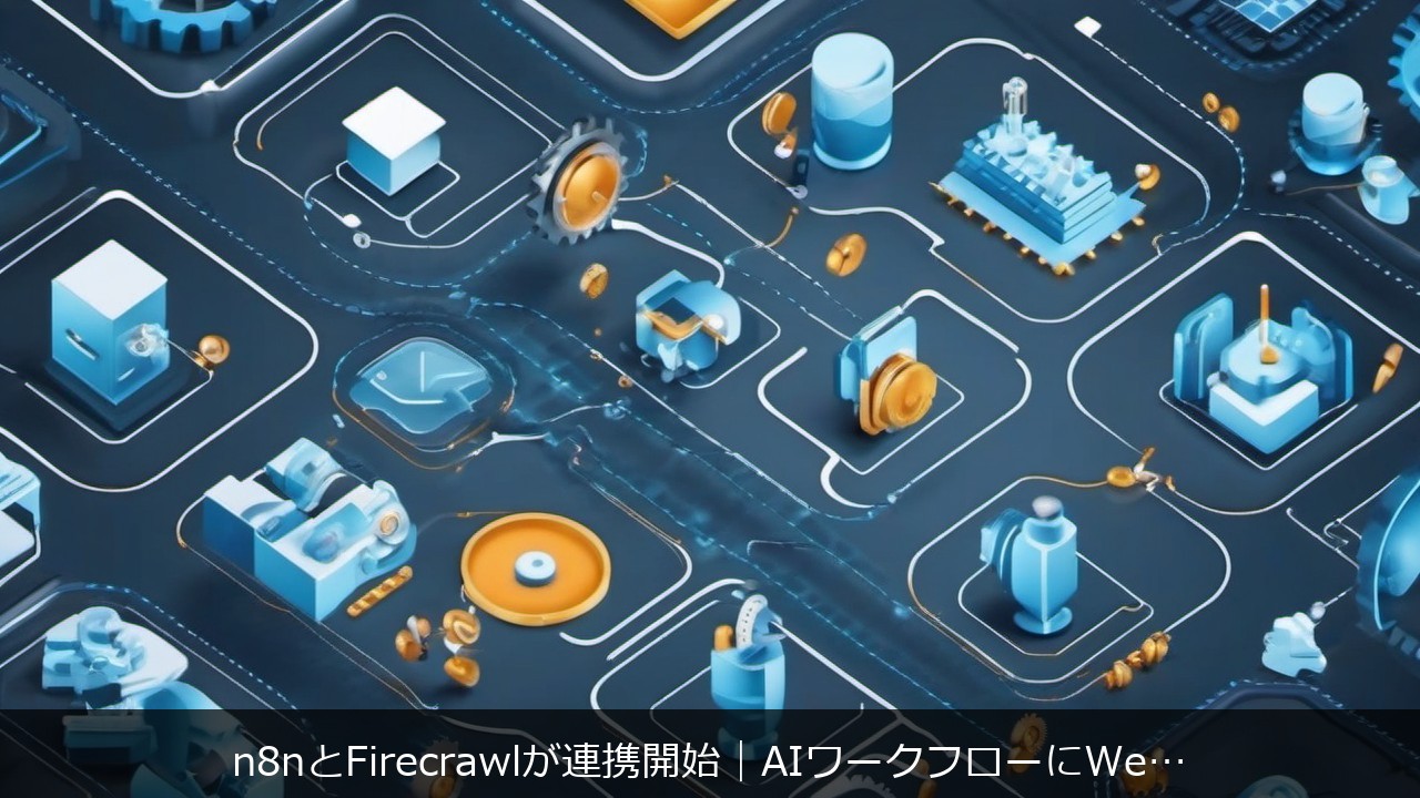 n8nとFirecrawlが連携開始｜AIワークフローにWebデータを即活用に関する記事のアイキャッチ画像 - n8nとFirecrawlが連携開始｜AIワークフローにWe