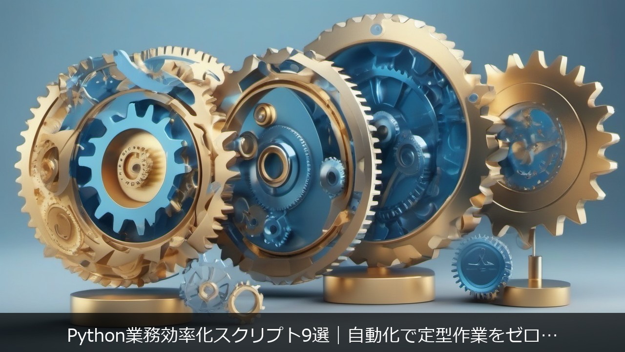 Python業務効率化スクリプト9選｜自動化で定型作業をゼロにする方法 アイキャッチ