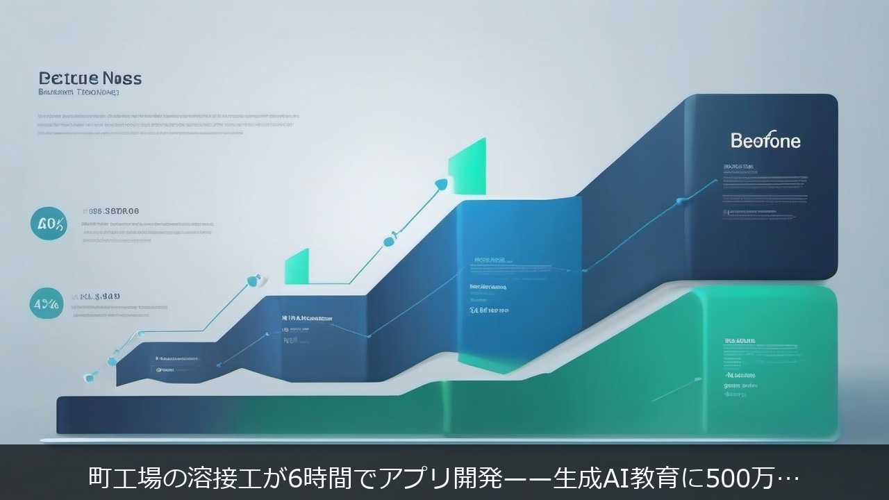 AI Japan：町工場の溶接工が6時間でアプリ開発——生成AI教育に500万円投じたコプレックの戦略と成果 アイキャッチ