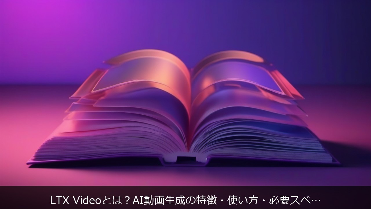 LTX Videoとは？AI動画生成の特徴・使い方・必要スペックを初心者向けに解説