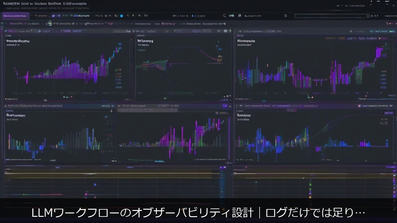 LLMワークフローのオブザーバビリティ設計｜ログだけでは足りない本番運用の観測戦略 アイキャッチ