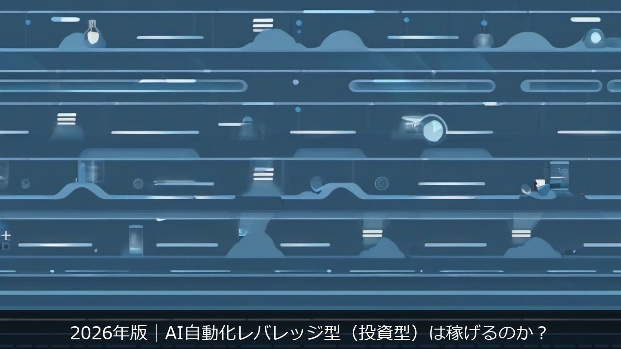 AI 投資 レバレッジに関する記事のアイキャッチ画像 - 2026年版｜AI自動化レバレッジ型（投資型）は稼げるのか？