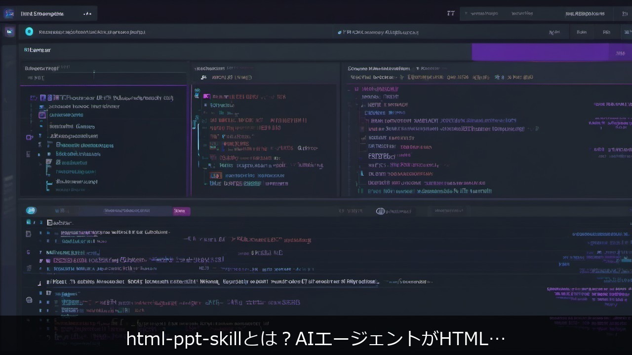 html-ppt-skillとは？AIエージェントがHTMLでスライドを自動生成する新しいプレゼン作成術 アイキャッチ