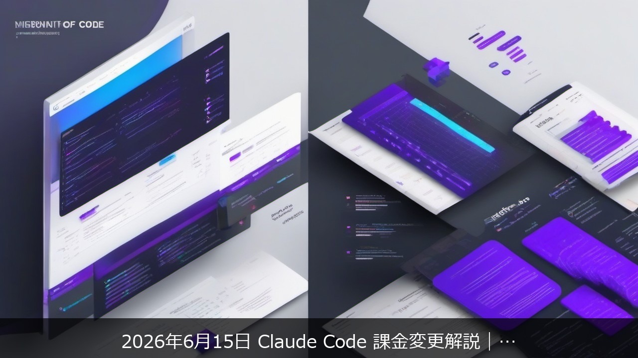 2026年6月15日 Claude Code 課金変更解説 アイキャッチ