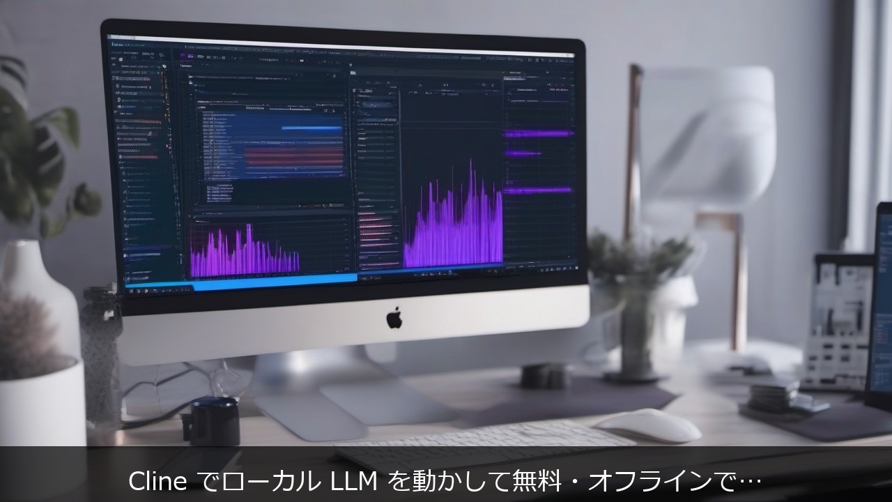 Clineに関する記事のアイキャッチ画像 - Cline でローカル LLM を動かして無料・オフラインで AI コーディングする（Ollama