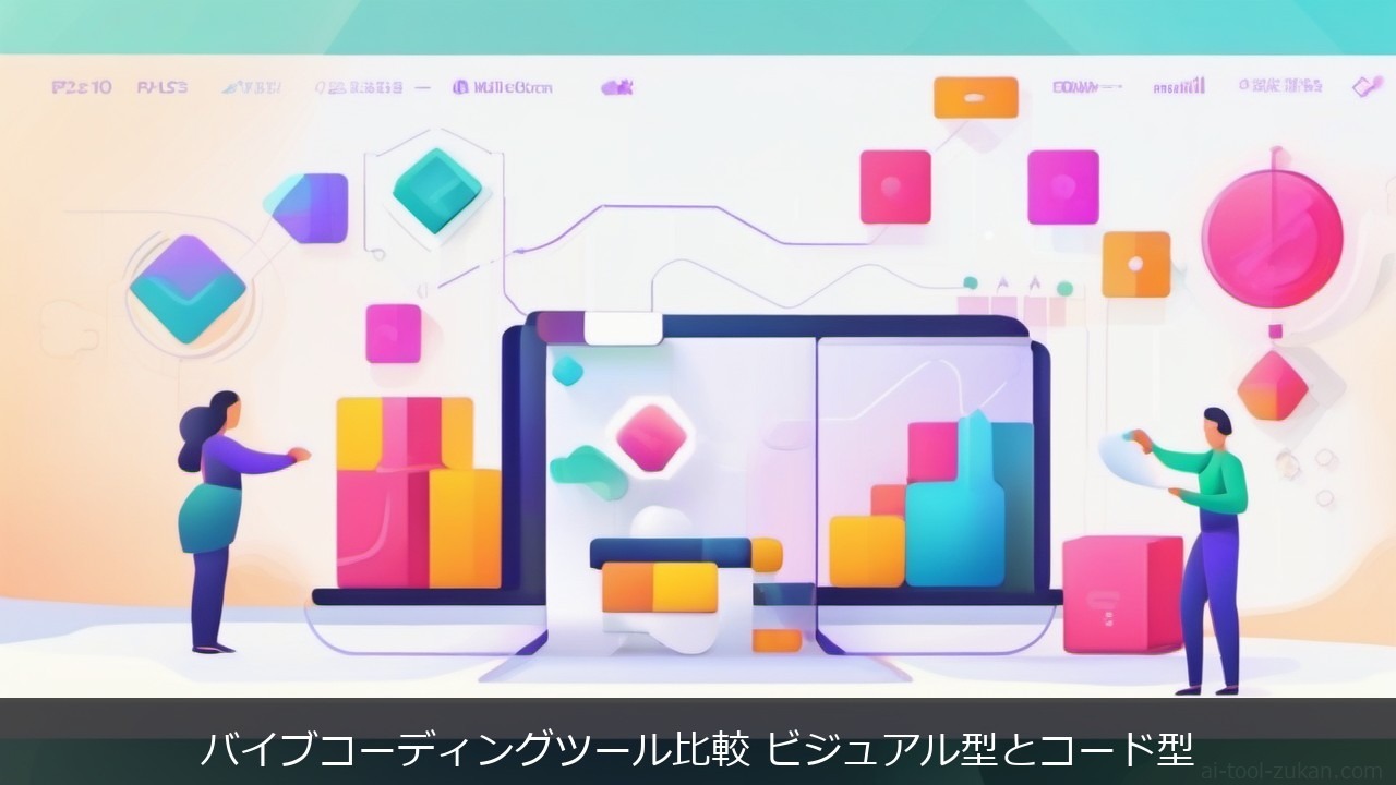 バイブコーディングツールのビジュアル型とコード型を比較する