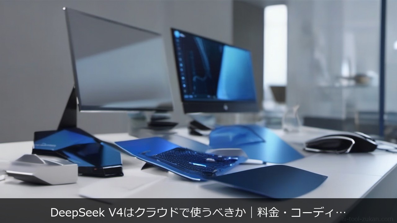 DeepSeek V4はクラウドで使うべきか｜料金・コーディング精度・データ取扱いをClaude・GLM-5.2と比較 アイキャッチ