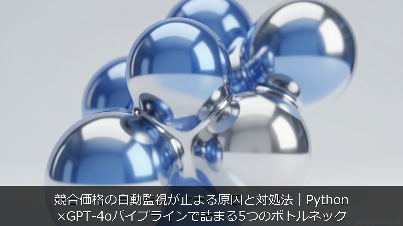 競合価格の自動監視が止まる原因と対処法｜Python×GPT-4oパイプラインで詰まる5つのボトルネ のアイキャッチ画像