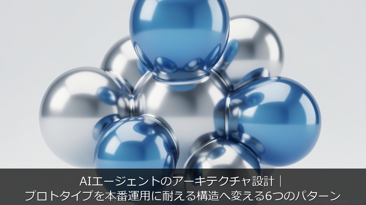 AIエージェントのアーキテクチャ設計｜プロトタイプを本番運用に耐える構造へ変える6つのパターン のアイキャッチ画像