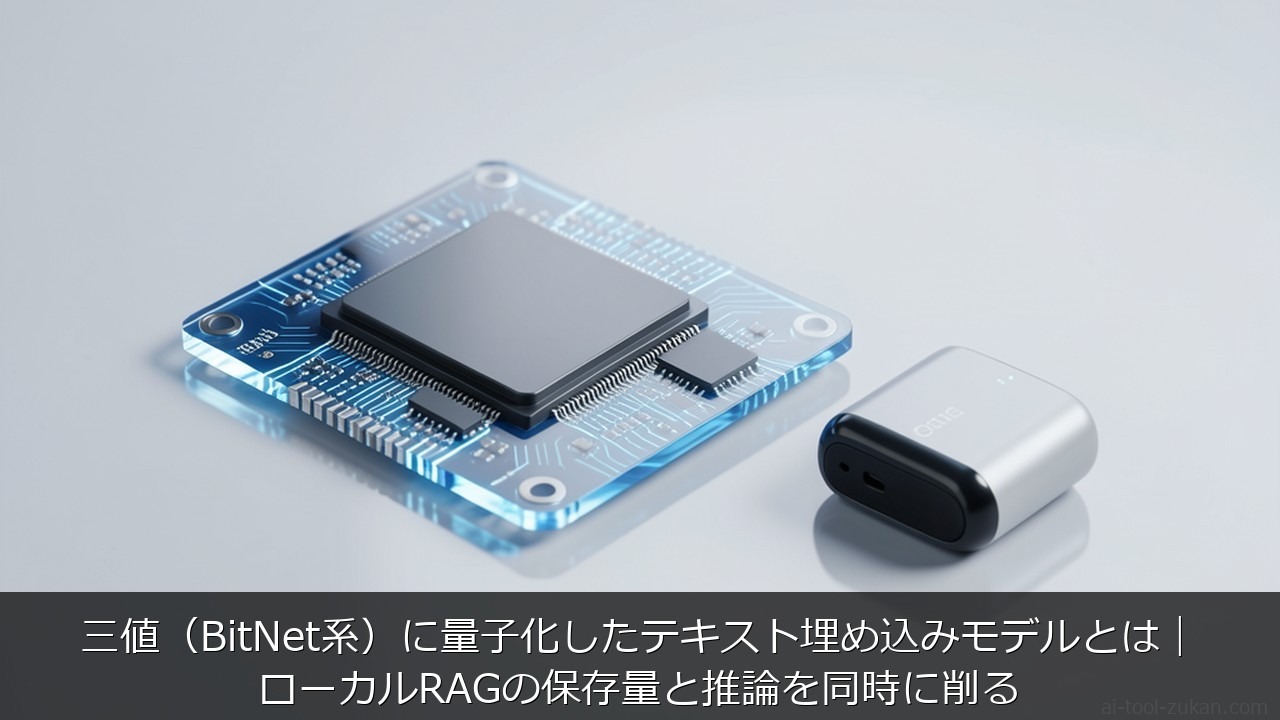 BitNet 埋め込みに関する記事のアイキャッチ画像 - 三値（BitNet系）に量子化したテキスト埋め込みモデルとは