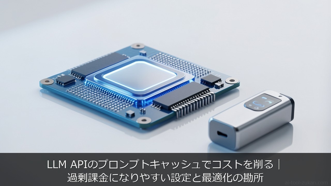 LLM APIに関する記事のアイキャッチ画像 - LLM APIのプロンプトキャッシュでコストを削る｜過剰課金になりやすい設定と最適化の勘所