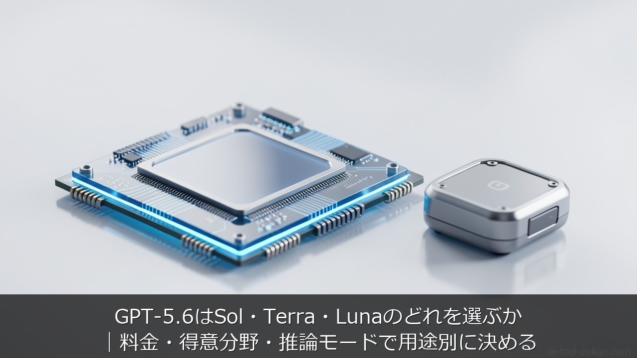 GPT-5.6はSol・Terra・Lunaに関する記事のアイキャッチ画像 - GPT-5.6はSol・Terra・Lunaのどれを選ぶか