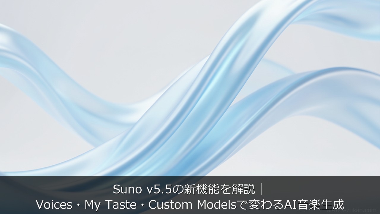 Suno v5.5の新機能を解説｜Voices・My Taste・Custom Modelsで変わる のアイキャッチ画像