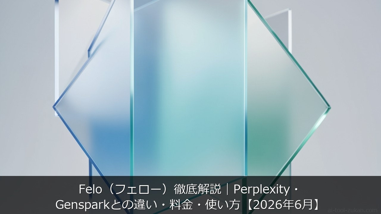 Felo（フェロー）徹底解説｜Perplexity・Gensparkとの違い・料金・使い方【2026 のアイキャッチ画像
