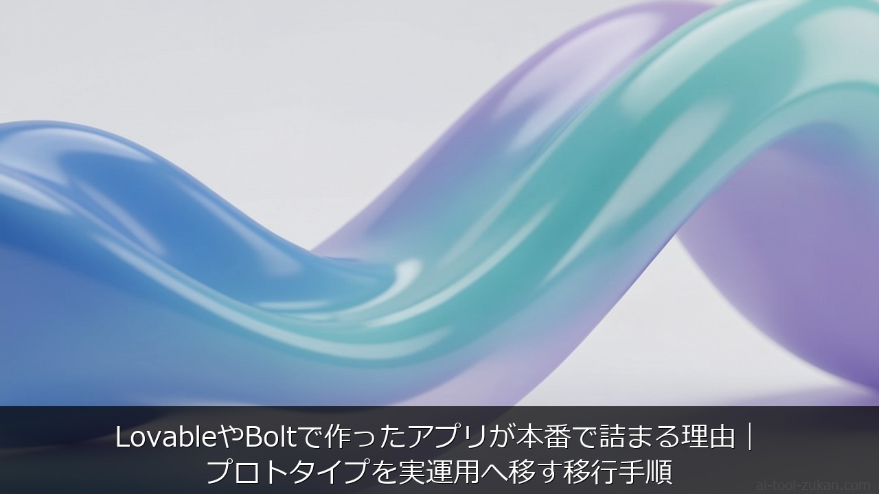 LovableやBoltで作ったアプリが本番で詰まる理由｜プロトタイプを実運用へ移す移行手順 のアイキャッチ画像