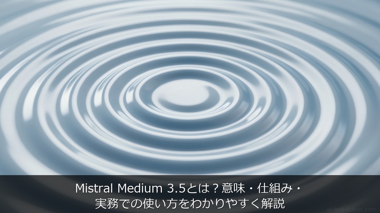 Mistral Medium 3.5とは？意味・仕組み・実務での使い方をわかりやすく解説