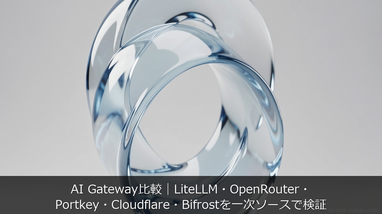 AI Gateway比較｜LiteLLM・OpenRouter・Portkey・Cloudflare・Bifrostを一次ソースで検証