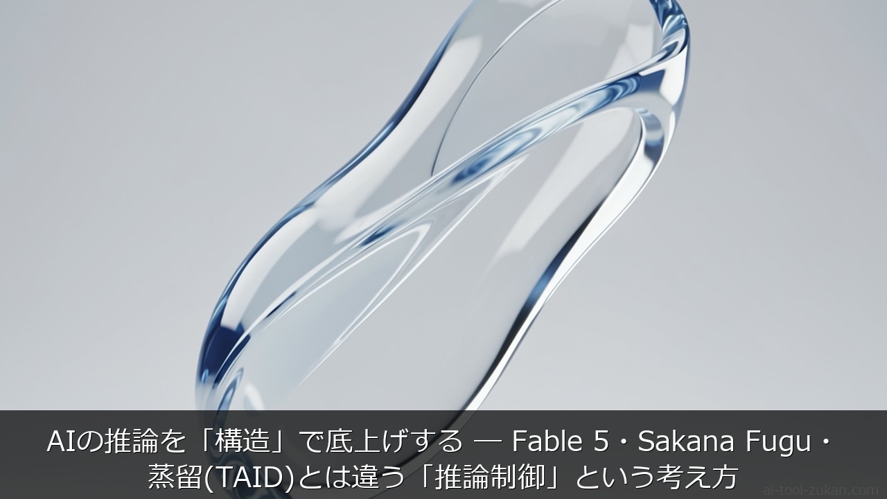 AIの推論を「構造」で底上げする ― Fable 5・Sakana Fugu・蒸留(TAID)とは違う「推論制御」という考え方のアイキャッチ画像